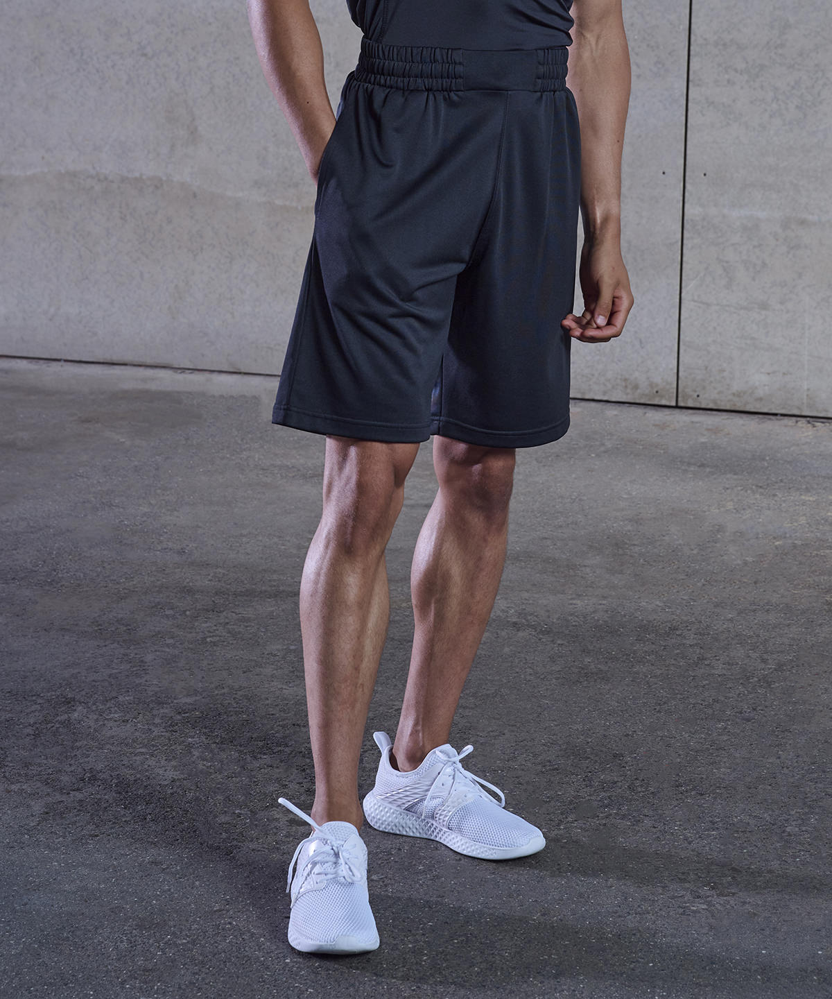 Tombo Combat Athletic Shorts for Men Knee Length Elastic Waistband