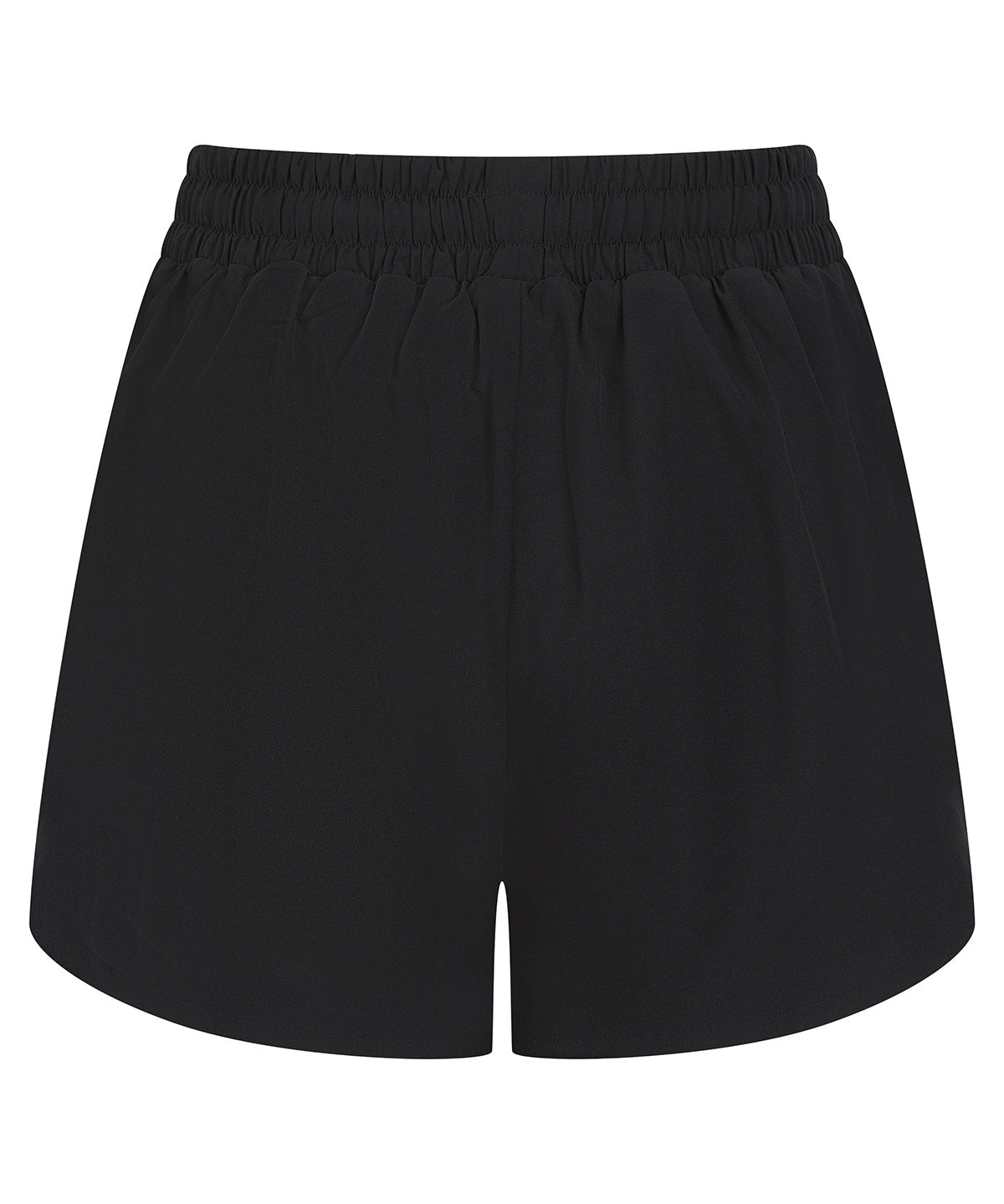 Black Womens DoubleLayer Sports Shorts Performance Style
