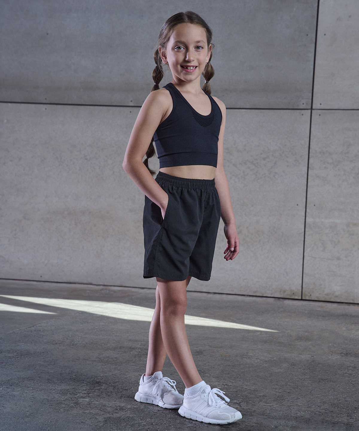 Tombo Kids Track Shorts Unisex Junior Sports Leisure Shorts