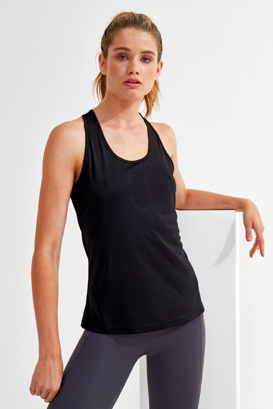 TriDri Womens Yoga Knot Vest with Wicking Fabric