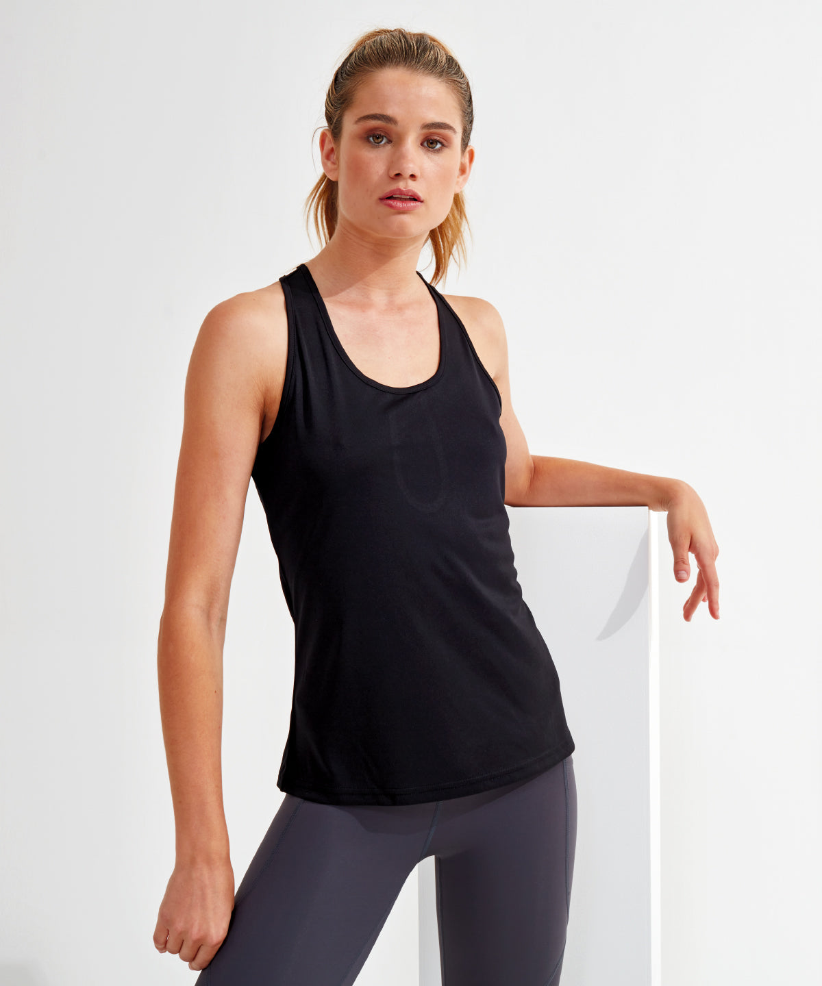 TriDri Womens Yoga Knot Vest with Wicking Fabric