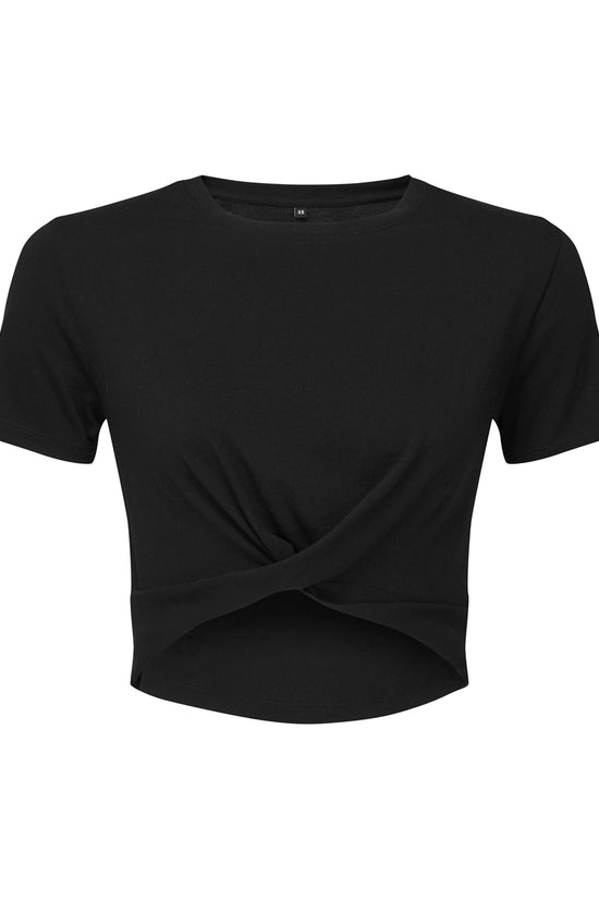 TriDri Womens Twist Crop Top TShirt Athleisurewear