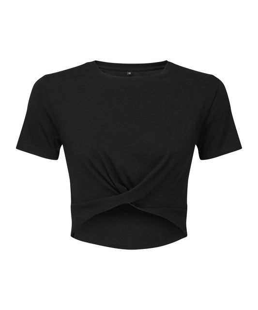 TriDri Womens Twist Crop Top TShirt Athleisurewear