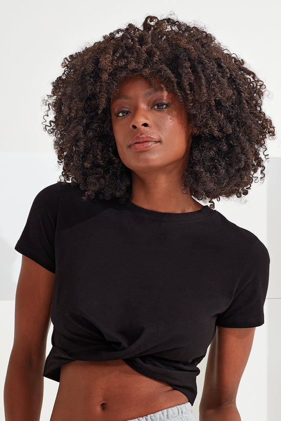 TriDri Womens Twist Crop Top TShirt Athleisurewear