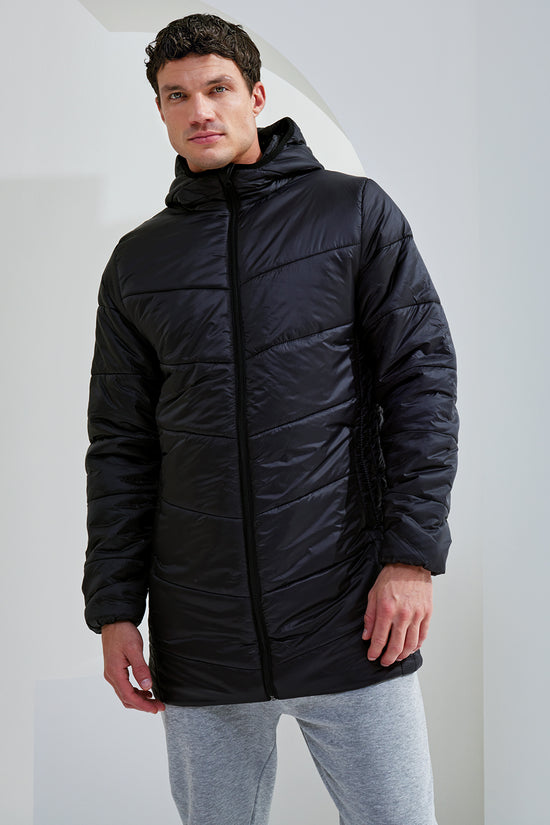 TriDri Mens Longline Padded Jacket with Hood