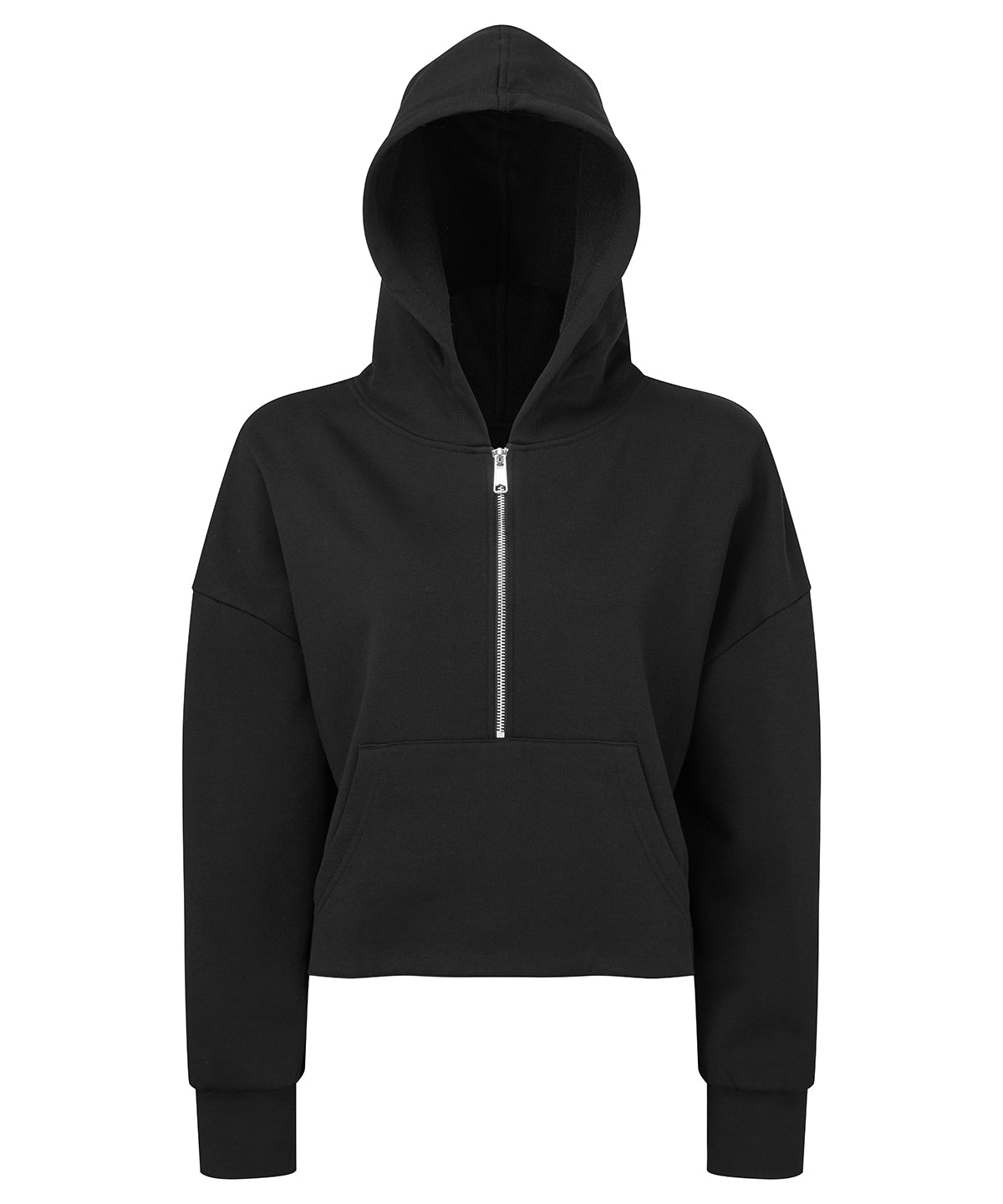 Womens Oversized 12 Zip Hoodie with Kangaroo Pockets