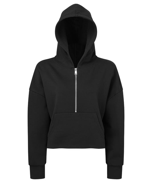 Womens Oversized 12 Zip Hoodie with Kangaroo Pockets