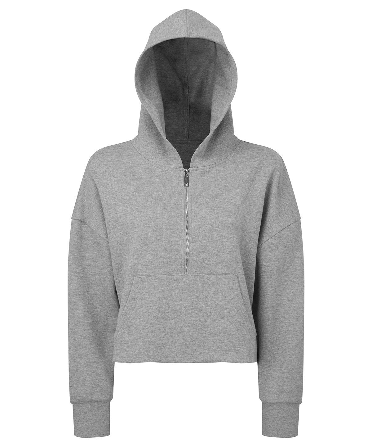 Womens Oversized 12 Zip Hoodie with Kangaroo Pockets