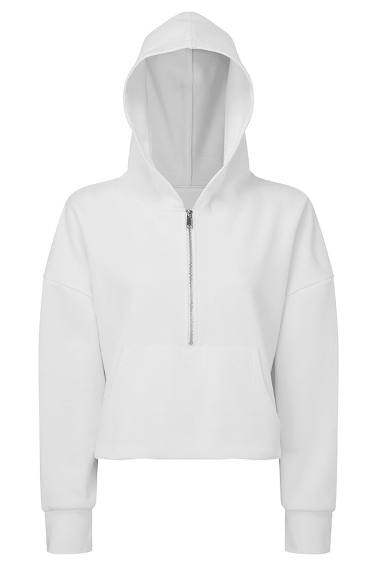 Womens Oversized 12 Zip Hoodie with Kangaroo Pockets