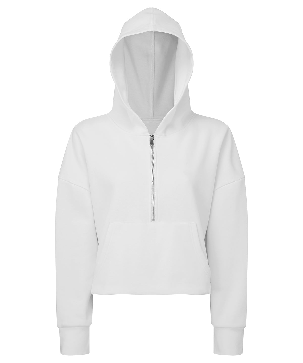 Womens Oversized 12 Zip Hoodie with Kangaroo Pockets