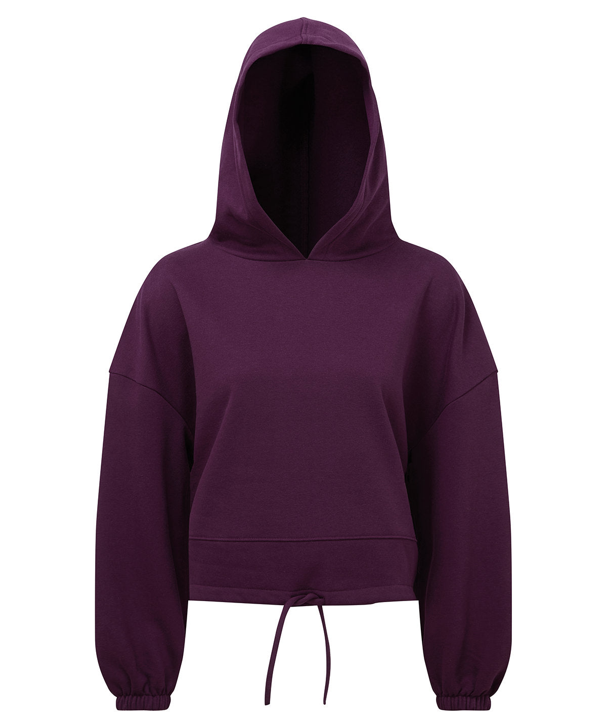 TriDri Cropped Oversize Hoodie for Women Drawcord Waist