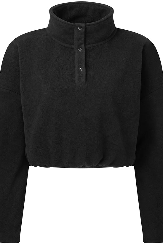 TriDri Womens Cropped Fleece Sweatshirt with Popper Fastenings