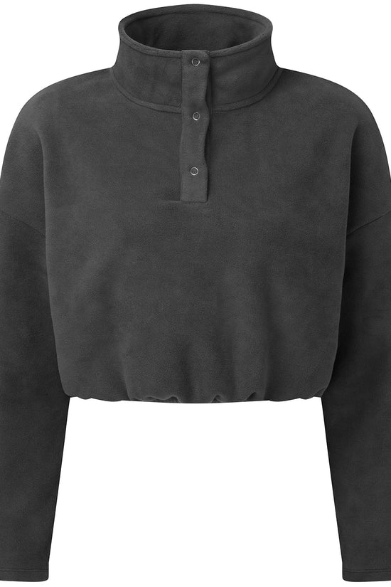 TriDri Womens Cropped Fleece Sweatshirt with Popper Fastenings