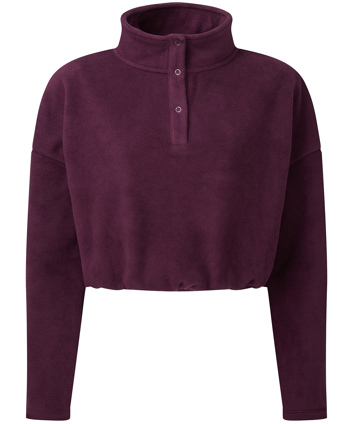 TriDri Womens Cropped Fleece Sweatshirt with Popper Fastenings
