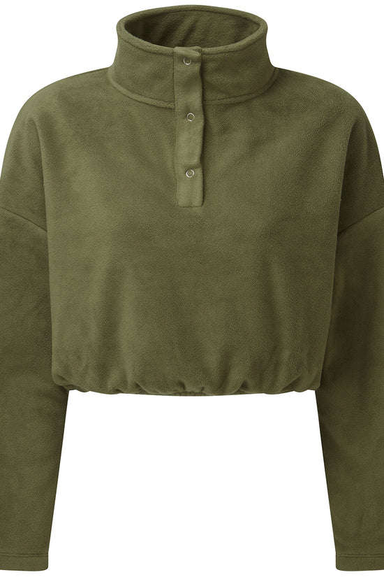 TriDri Womens Cropped Fleece Sweatshirt with Popper Fastenings