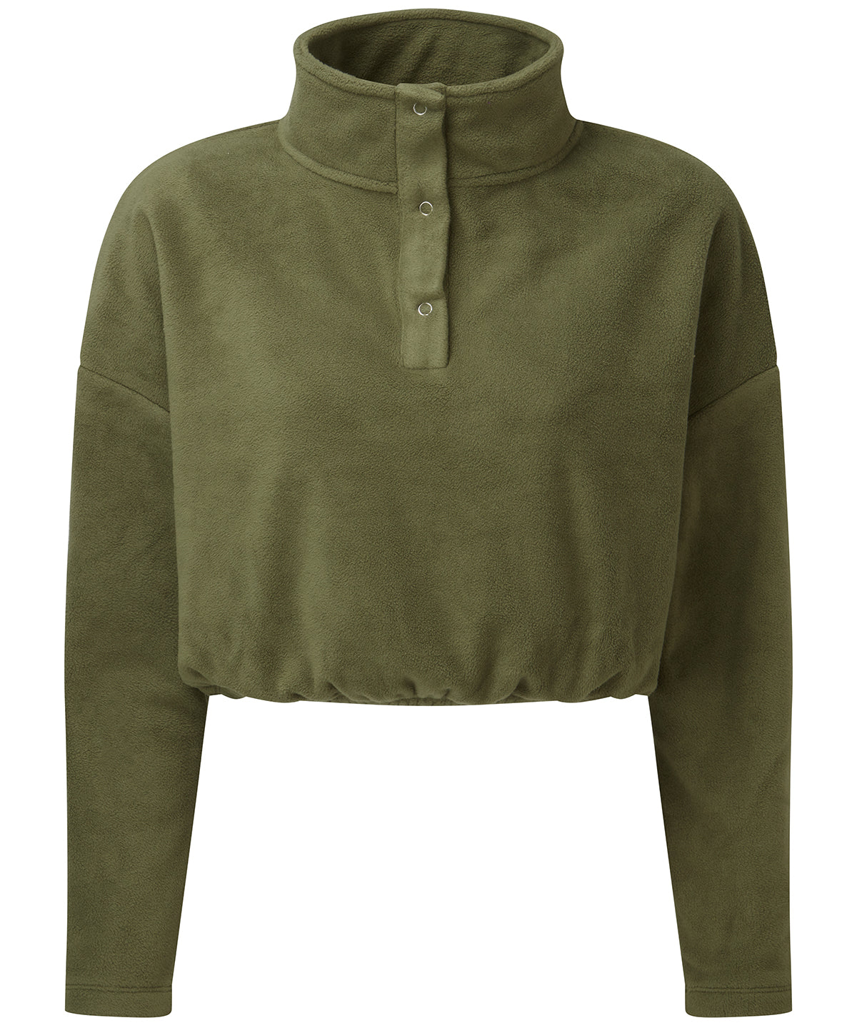 TriDri Womens Cropped Fleece Sweatshirt with Popper Fastenings