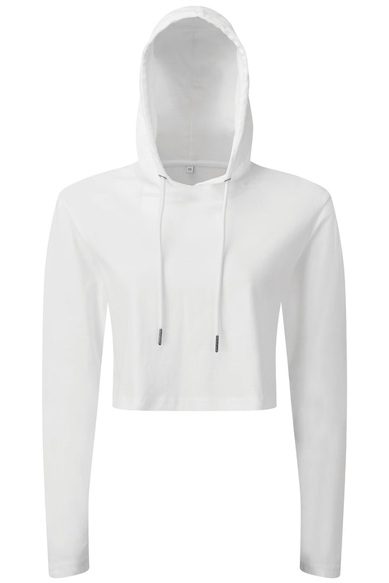 TriDri Womens Cropped Hooded Long Sleeve TShirt
