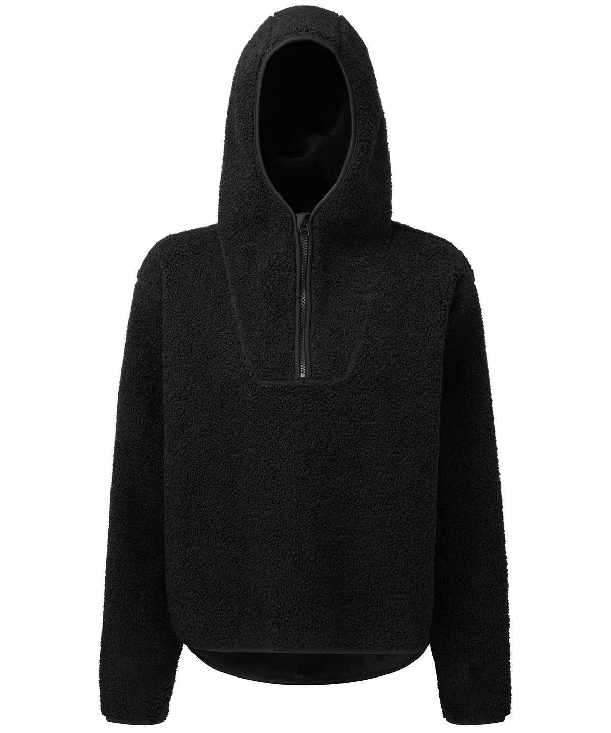 Womens Sherpa 14 Zip Hoodie with Oversized Fit Hood