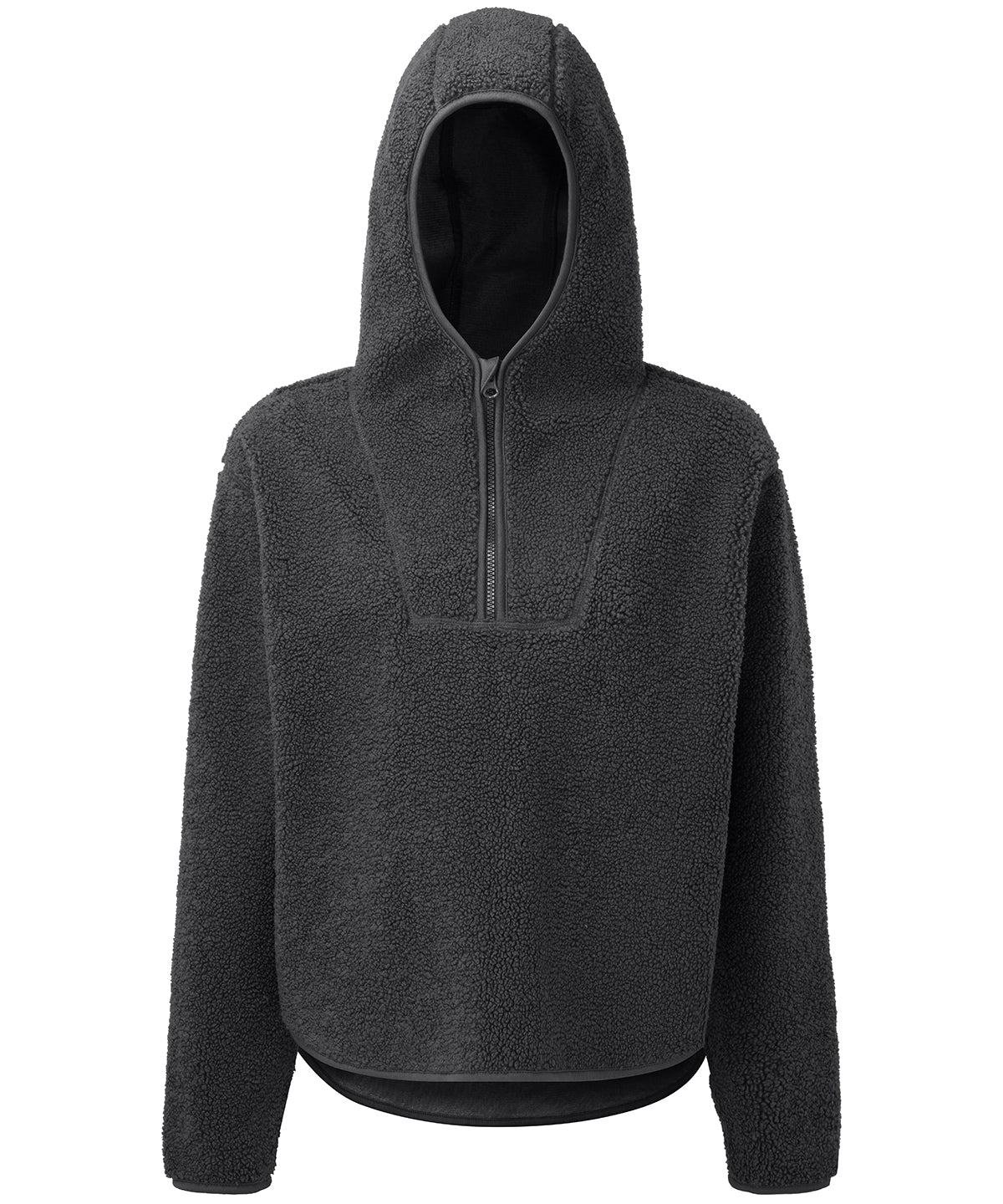 Womens Sherpa 14 Zip Hoodie with Oversized Fit Hood