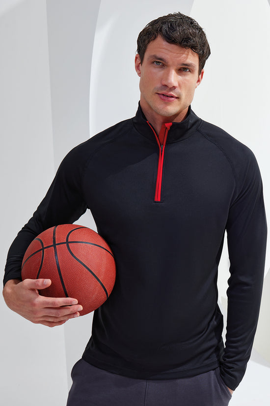 TriDri Long Sleeve Performance Zip Sports Overtop for Men
