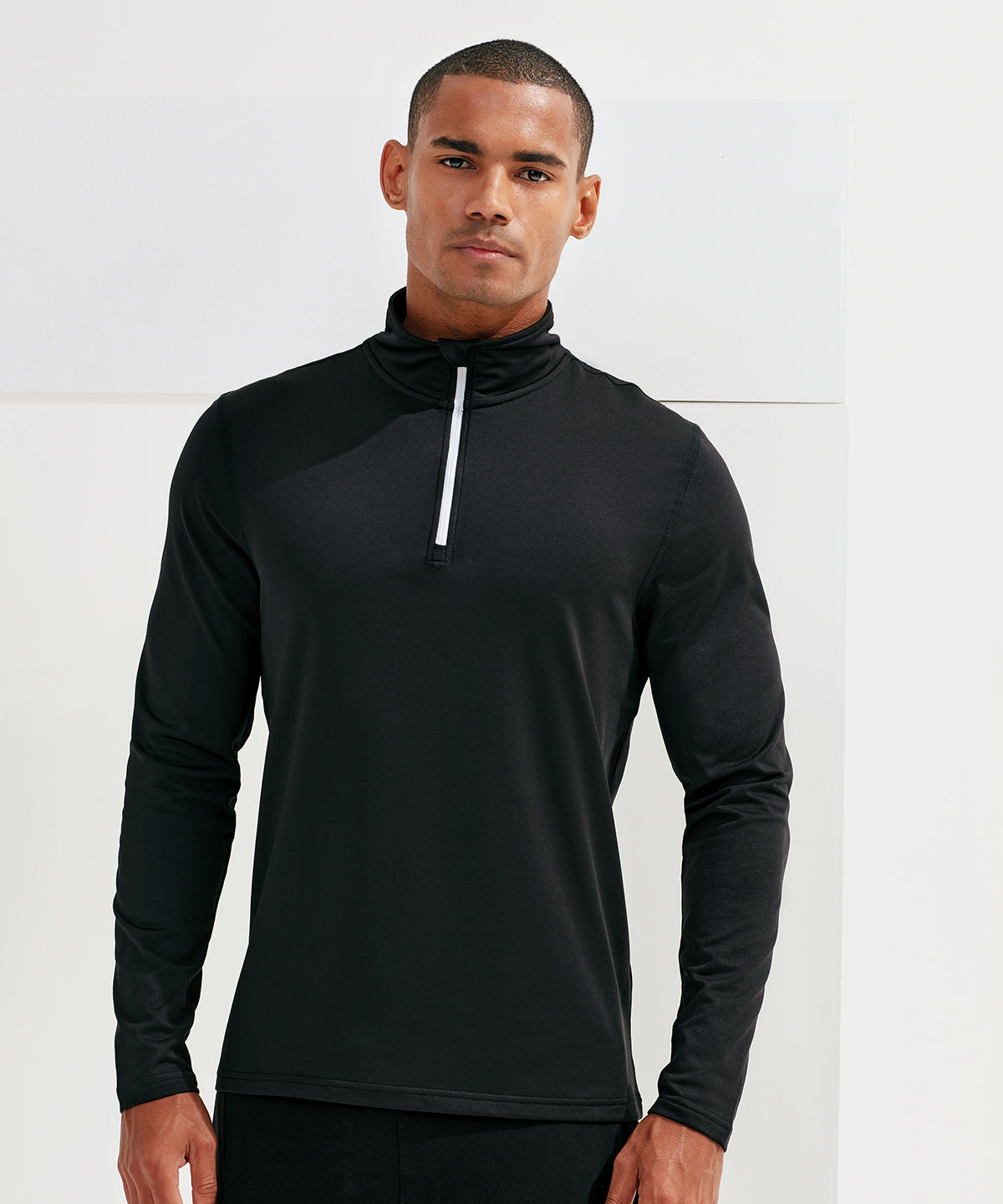 TriDri Recycled Zip Long Sleeve Sports Top for Men