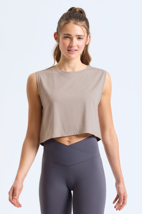 TriDri Womens Organic Crop Tank Stylish Functional Workout Essential