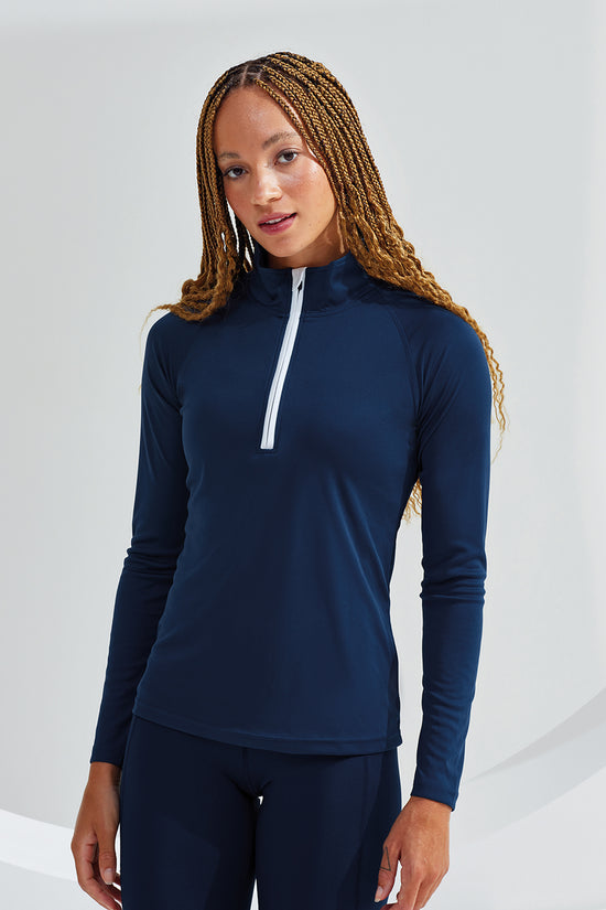 TriDri Womens 14 Zip Performance Sports Overtop Lightweight MoistureWicking