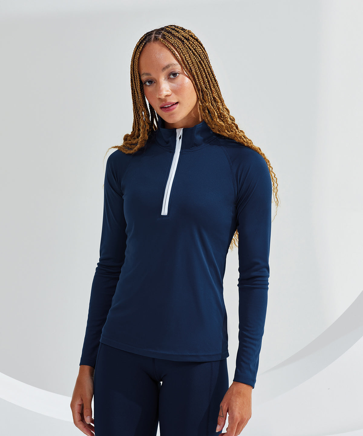 TriDri Womens 14 Zip Performance Sports Overtop Lightweight MoistureWicking