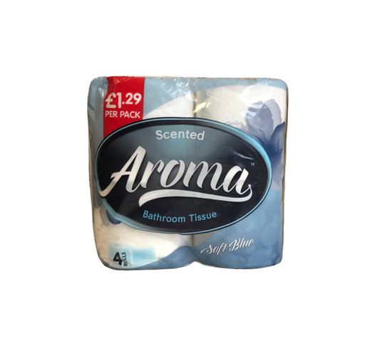 Aroma Scented Soft Blue Toilet Paper Rolls Pack of 4
