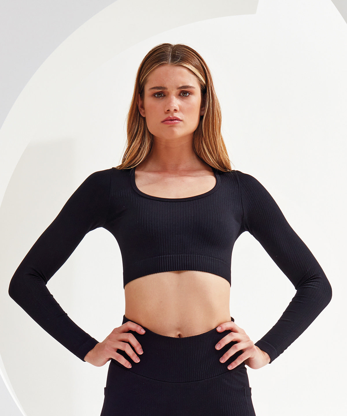 Womens Ribbed Seamless 3D Fit Crop Top TriDri Active