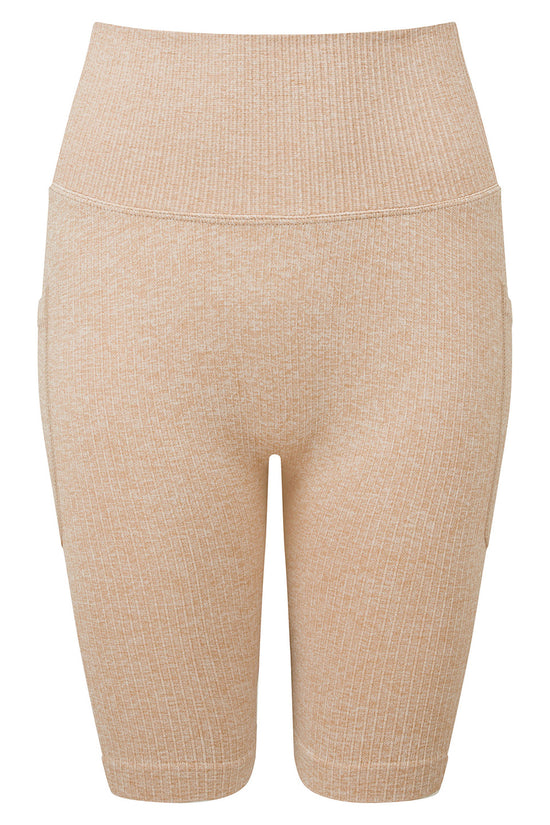 Womens Ribbed Seamless Cycle Shorts HighWaisted Fit
