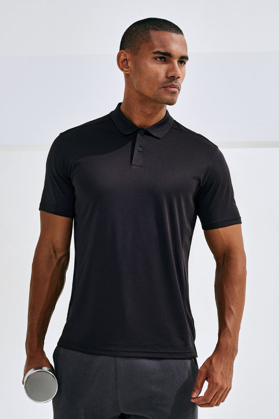 Mens Textured Recycled Performance Polo Shirt