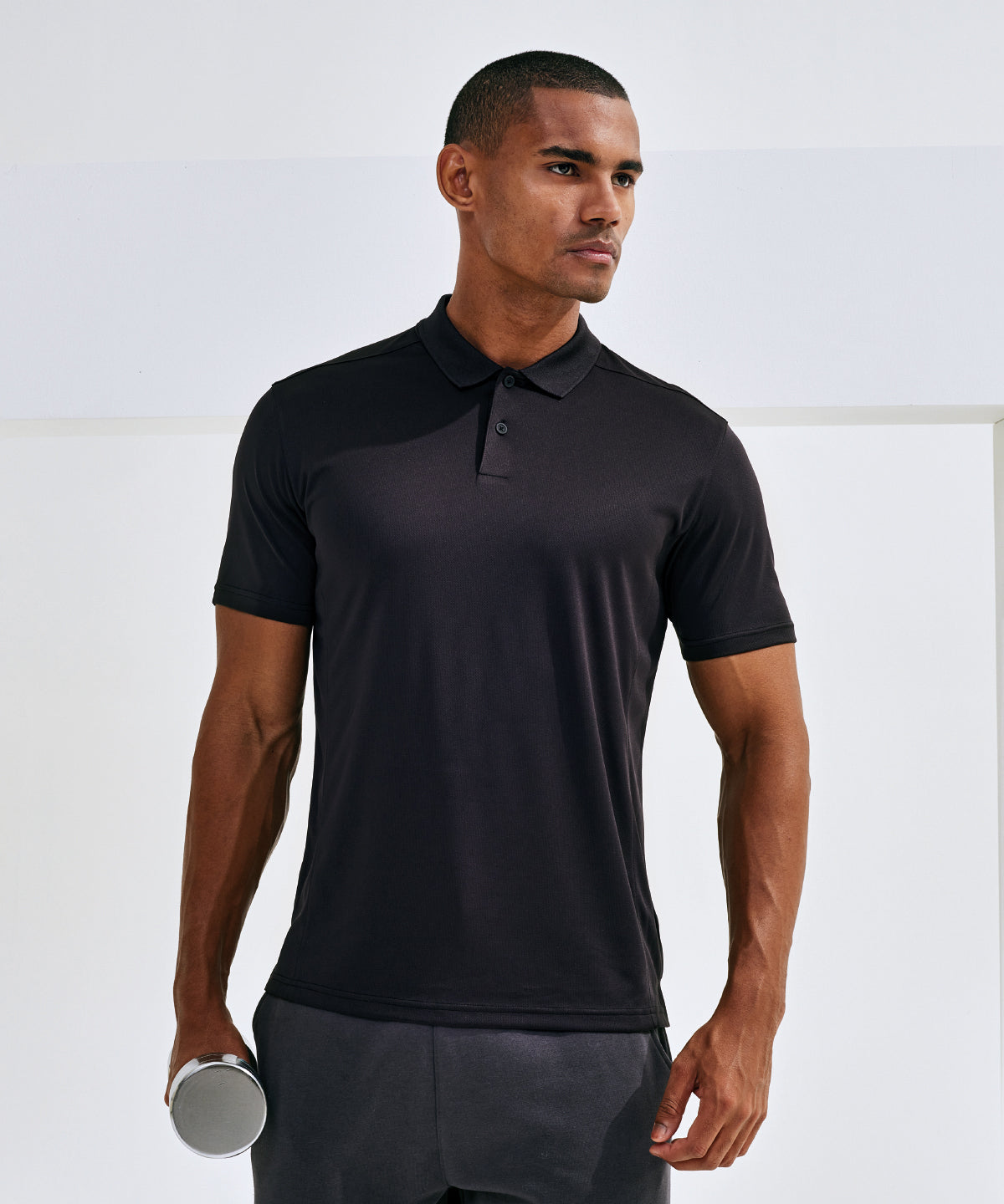 Mens Textured Recycled Performance Polo Shirt