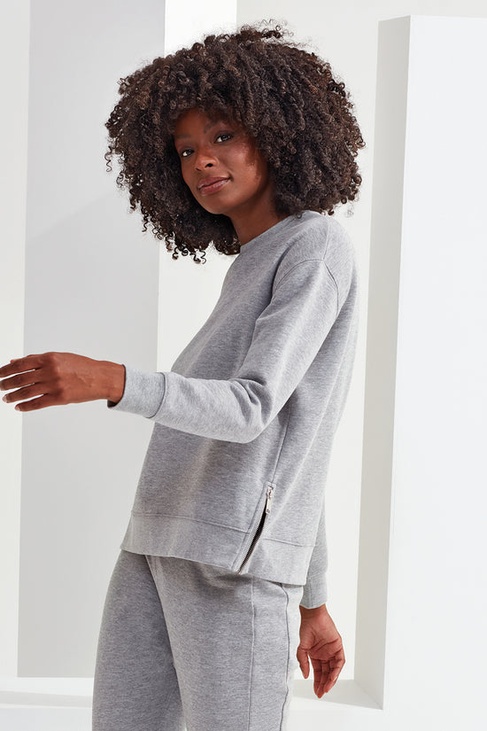 Womens Recycled Chill Zip Sweatshirt with Brushed Fleece Inner