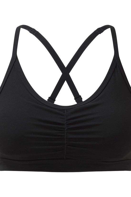 TriDri Ruched Sports Bra Medium Impact Support for Active Women