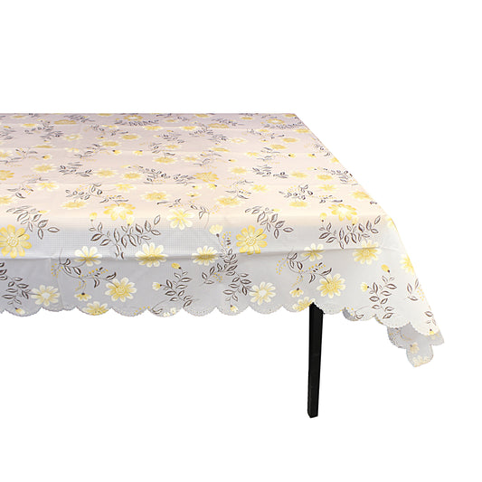 Stylish PVC Vinyl Dining Table Cover Protector Floral Pattern 152cm