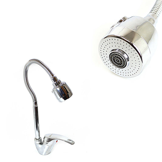 Kitchen Sink Flexible Sprayer Tap Water Adapter Adjustable Chrome Sprayer