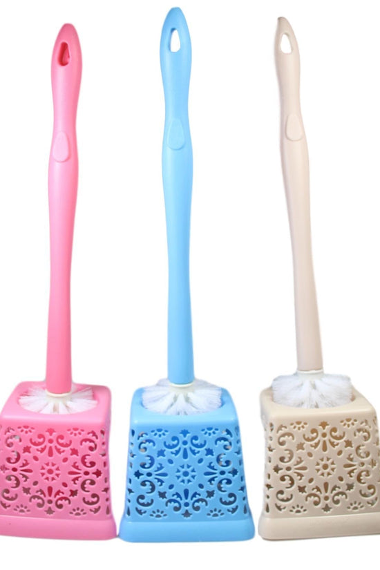 Elegant Lace Style Plastic Toilet Brush Assorted Colors