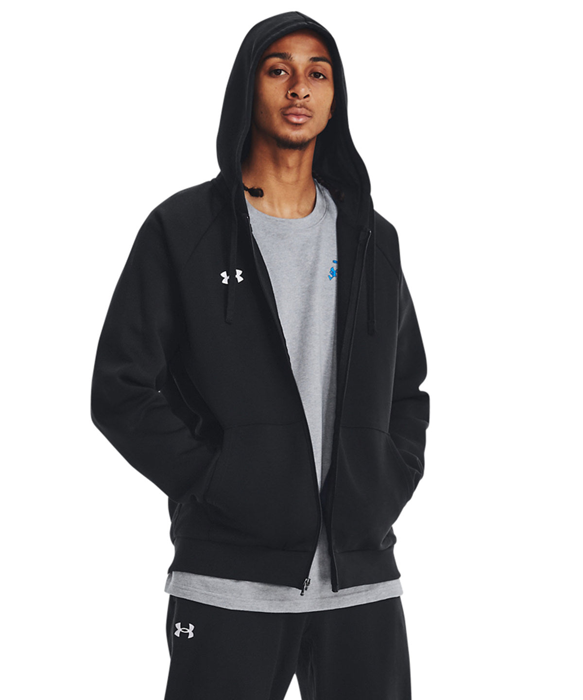 Under Armour Rival Fleece Fullzip Hoodie Unisex Adult Lightweight Hoodie