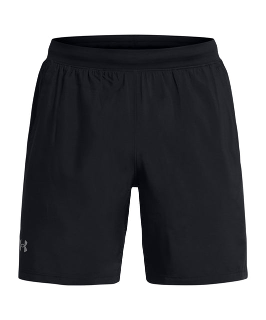 UA Launch 7 BlackReflective Black Running Shorts