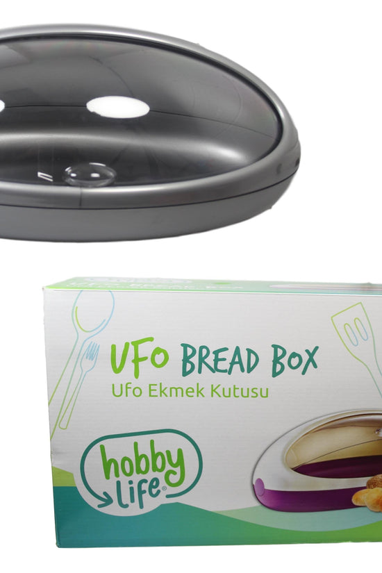 SpaceSaving Plastic UFO Bread Storage Box Bin 39 x 25 cm