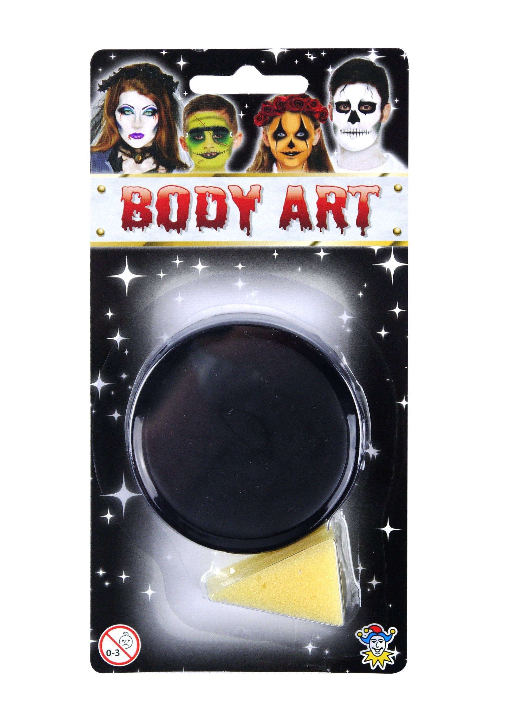 Halloween Face Painting Body Art Kit with Sponge Black V35321