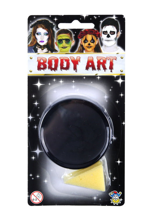 Halloween Face Painting Body Art Kit with Sponge Black V35321