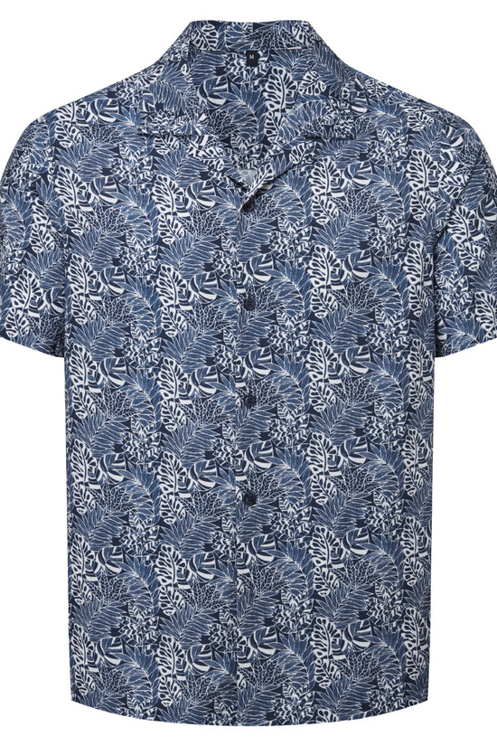 Wombat Mens ShortSleeve Cuban Collar Shirt Relaxed Fit