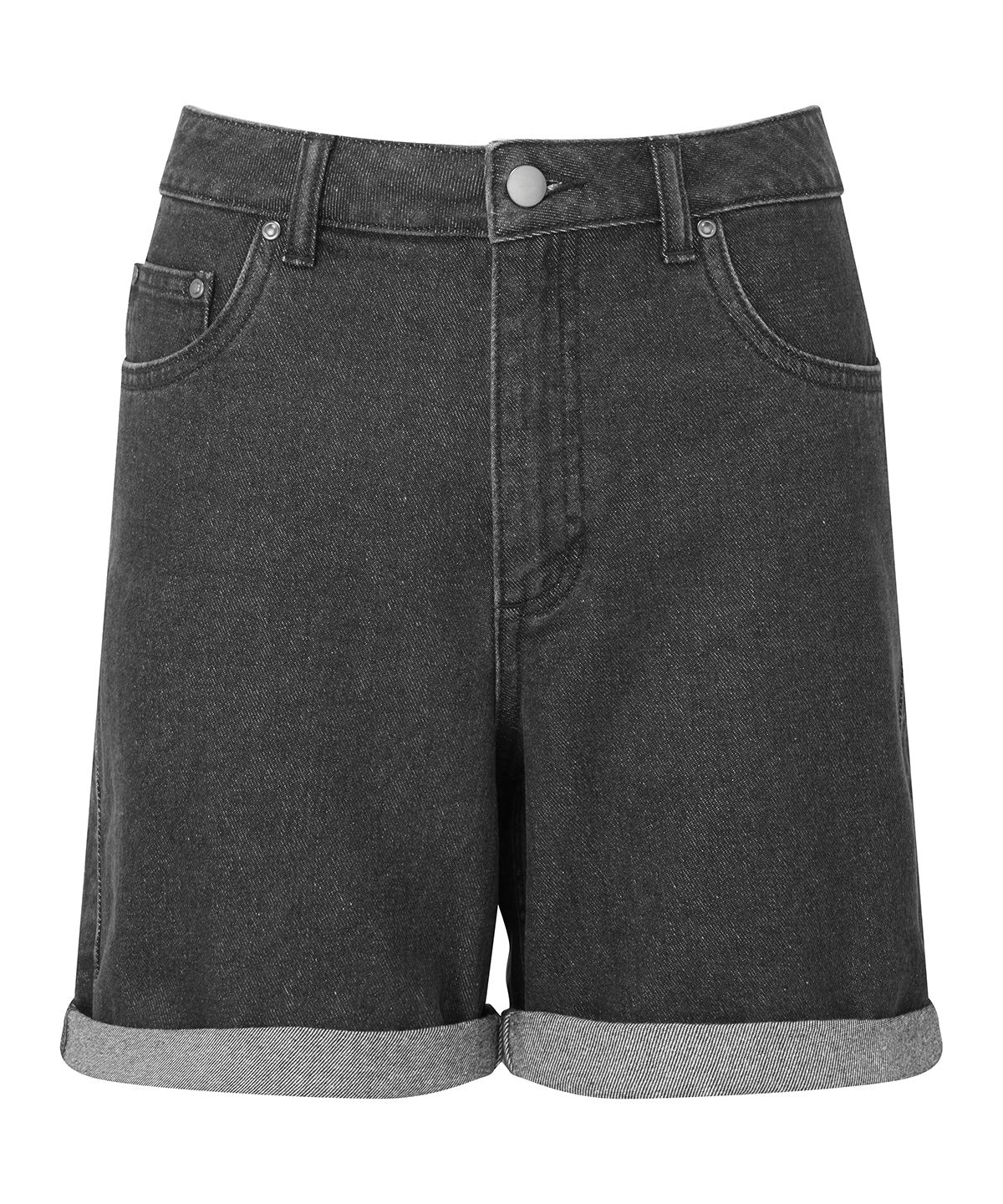 Classic Womens Denim Shorts with Brass Details