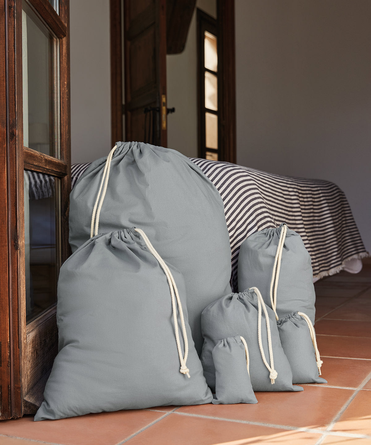 Westford Mill Cotton Drawstring Bag Unisex Adult Luggage