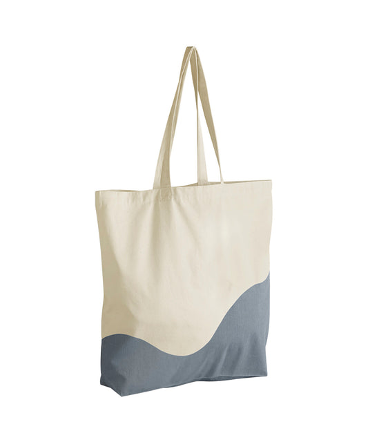 Sustainable Organic Cotton Wave Print Maxi Tote Bag