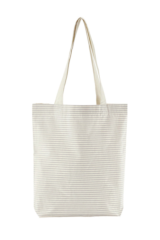 Striped Organic Cotton Tote Bag Unisex Adult Luggage