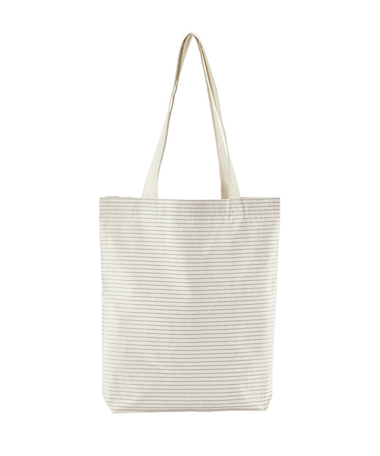 Striped Organic Cotton Tote Bag Unisex Adult Luggage