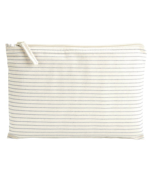 Striped Organic Cotton Accessory Pouch Bags Unisex Adult Luggage Organizer